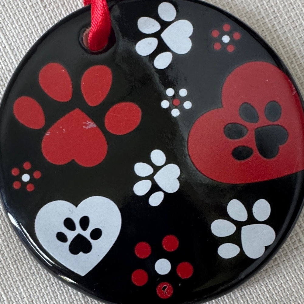 Temp-tations Paw Print Heart Ornaments – Set of 4 - Picture 4 of 5